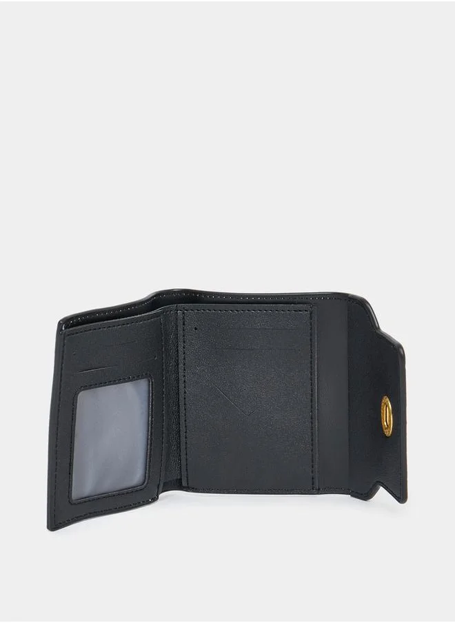 ستايلي Solid Turn Lock Detail Wallet
