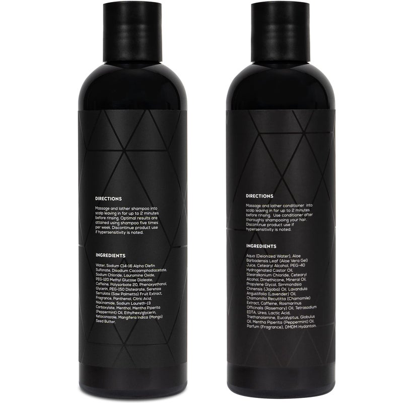 Ultrax Labs Hair Surge Shampoo and Hair Solaye Conditioner Bundle (8 fl oz) | Thickens Hair, Reduces Breakage, Promotes Growth, Strengthens Follicles | For Men and Women - Image 5
