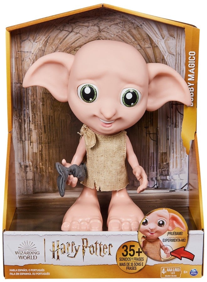 Wizarding World, Harry Potter Interactive Magical Dobby Elf Doll 21.6 cm with Sock and Over 30 Sounds and Phrases, Toy for Girls from 6 Years (Spin Master 6069166) - Image 2
