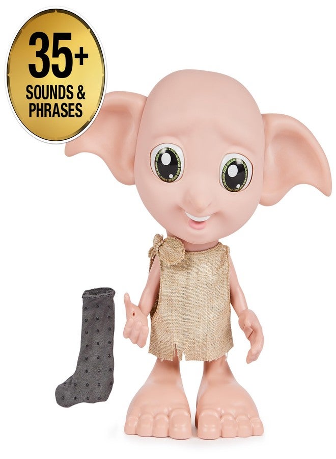 Wizarding World, Harry Potter Interactive Magical Dobby Elf Doll 21.6 cm with Sock and Over 30 Sounds and Phrases, Toy for Girls from 6 Years (Spin Master 6069166) - Image 3