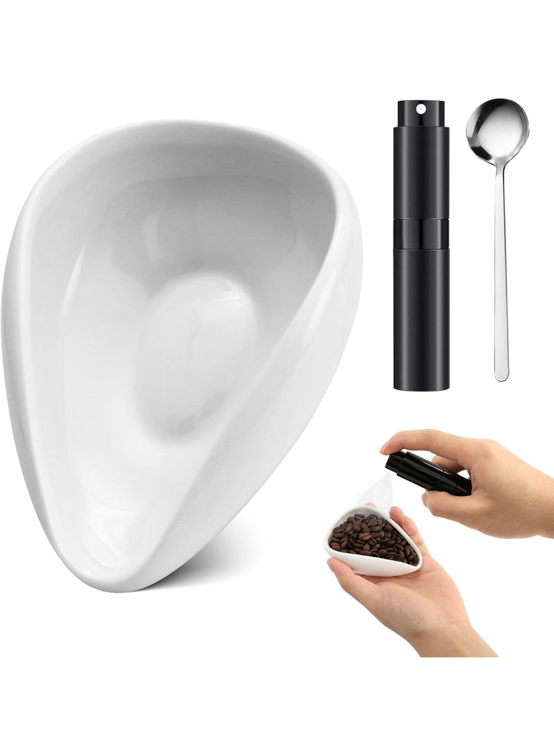 TNTAIAHL Coffee Bean Dosing Cup, Ceramic Measuring Cups and Spray Bottle Set for Espresso, Bean Container, Weigh Tray - Bar Accessory for Coffee Lovers - Image 1