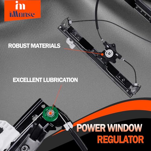 iMonse Power Electric Window Regulator Without Motor Replacement for Chrysler Town & Country Dodge Grand Caravan Ram C/V Volkswagen Routan 2008-2018 Front Driver Side, 749-508 - Image 3