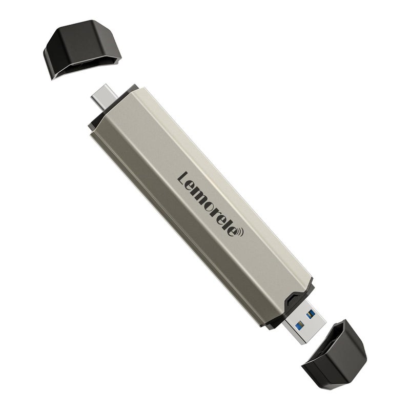 Lemorele محول غلاف SSD NVMe M.2، بدون أدوات، 10Gbps USB C 3.2 Gen2 محول غلاف خارجي NVMe PCIe لمحركات الأقراص الصلبة M-Key و M+B Key (2230/2242/2260/2280) - Image 1