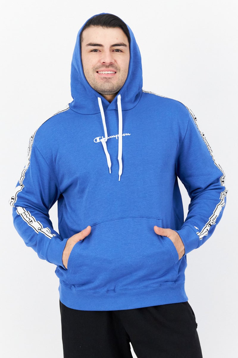 Champion Men Comfort Fit Tapered Logo Outdoor Sweatshirts, Blue - Image 1