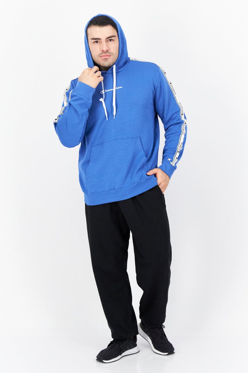 Champion Men Comfort Fit Tapered Logo Outdoor Sweatshirts, Blue - Image 2
