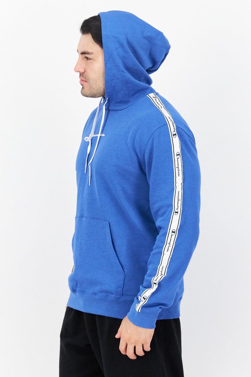 Champion Men Comfort Fit Tapered Logo Outdoor Sweatshirts, Blue - Image 4