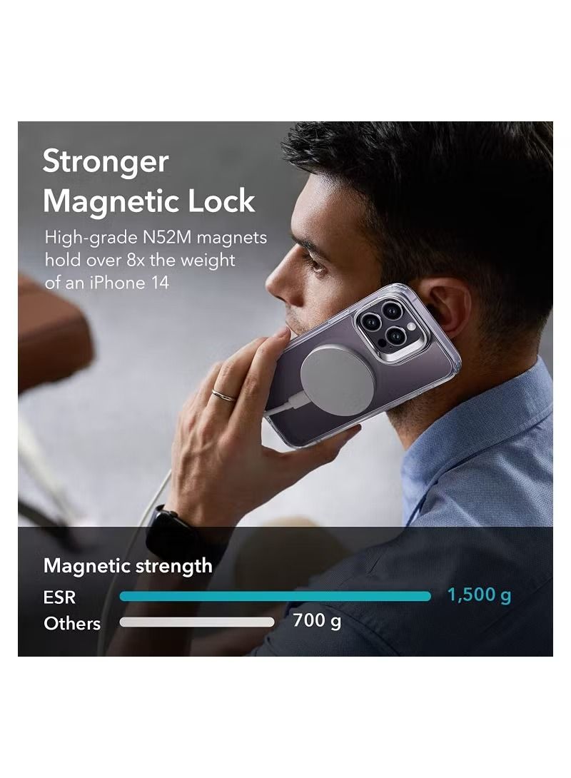 إيف جراب مسند كلاسيكي ESR مع HaloLock متوافق مع iPhone 14 Pro Max جراب MagSafe متوافق مع حامل حماية من الدرجة العسكرية مدمج في حلقة الكاميرا شفاف - Image 2