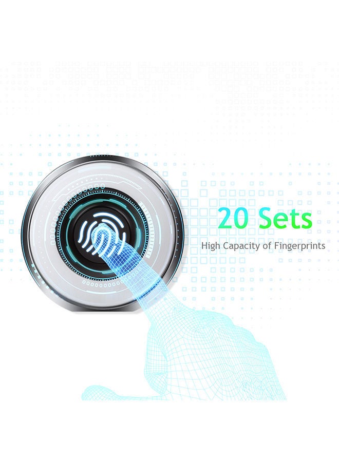 NIBEMINENT Rechargeable Digital Cabinet Lock Silver 7.60x5.20x6.60centimeter  - Image 3
