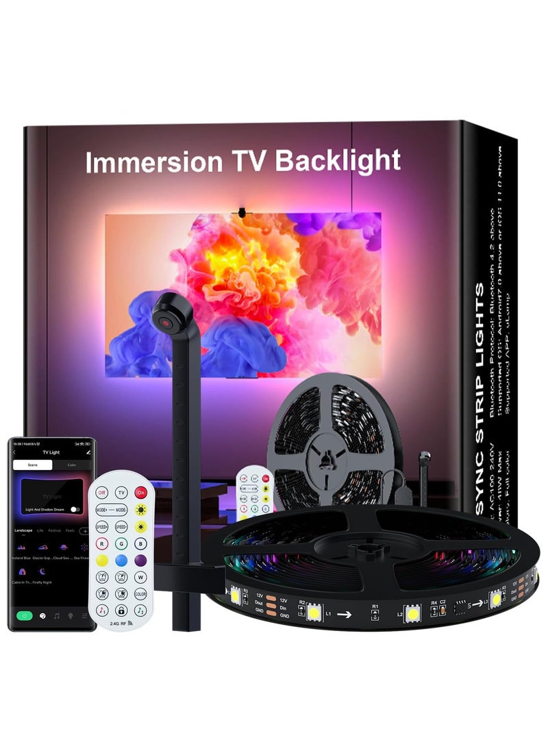 SYOSI - TV Led Backlight, with AR Sensor, Smart TV Lights Behind That Sync with Screen, Compatible with App Music Sync, for Gaming Room, Bedroom, for TV& Monitor, Bluetooth App Remote Control - Image 1