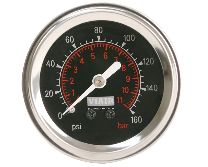 Viair 90088 Black Face 2" 160 PSI Illuminated Single Needle Gauge - Image 2