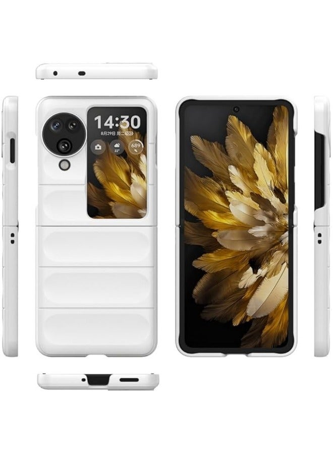 Liquid Silicone Case Compatible with Oppo Find N3 Flip with Camera Lens Protection, Anti-Scratch Soft Microfiber Lining, Rubber Full Body Shockproof Cover - Image 2