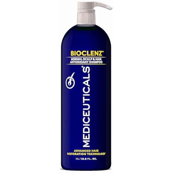 Mediceuticals Bioclenz Shampoo - Anti-Shedding Shampoo for Women and Men - Shampoo for Hair Loss Due to Telogen Effluvium - Postpartum Hair loss Shampoo - For Normal Hair and Scalp 33.8 oz (1L)