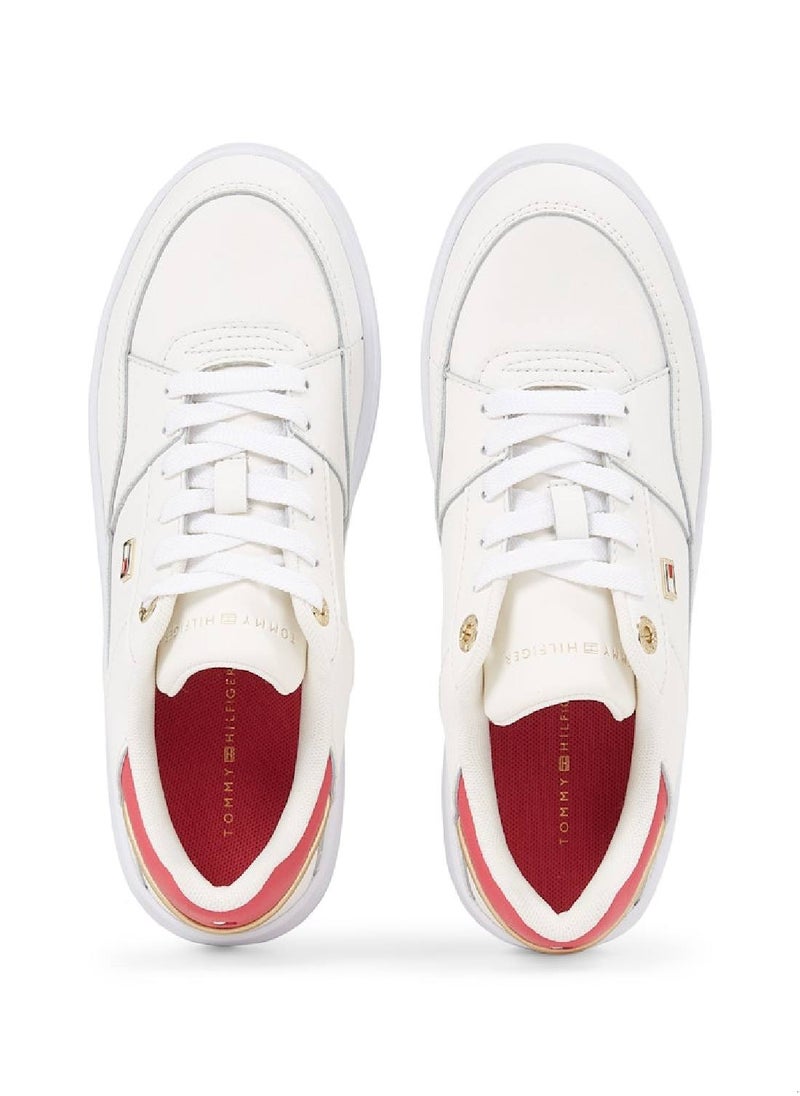 Women's Flag Logo Basketball Trainers - Leather, White - pzsku/Z422A6CCC6FBA77071EFFZ/45/_/1738742000/2f61c4f0-1e94-43b1-8d7e-7c902270078c