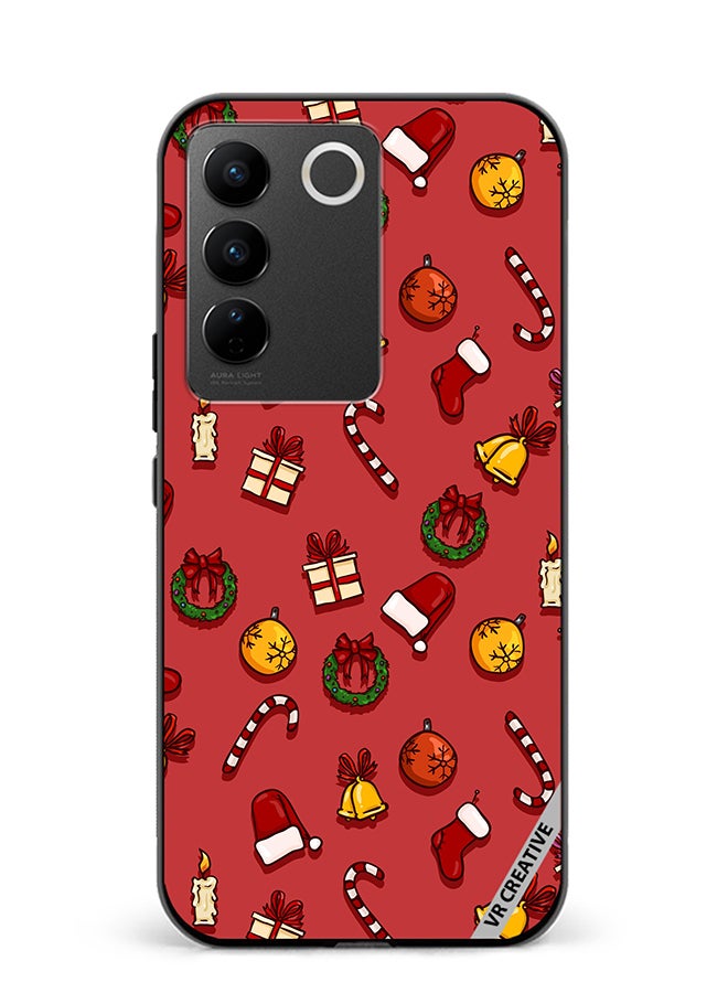 VR CREATIVE Protective Case Cover For Vivo V27e Christmas Symbols Design Multicolour - Image 1