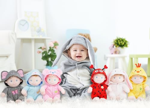 June Garden 12" Sweet Dolly Ladybug - Stuffed Ultra Soft Baby Doll for Birth and Up - Ladybug Outfit - Image 5