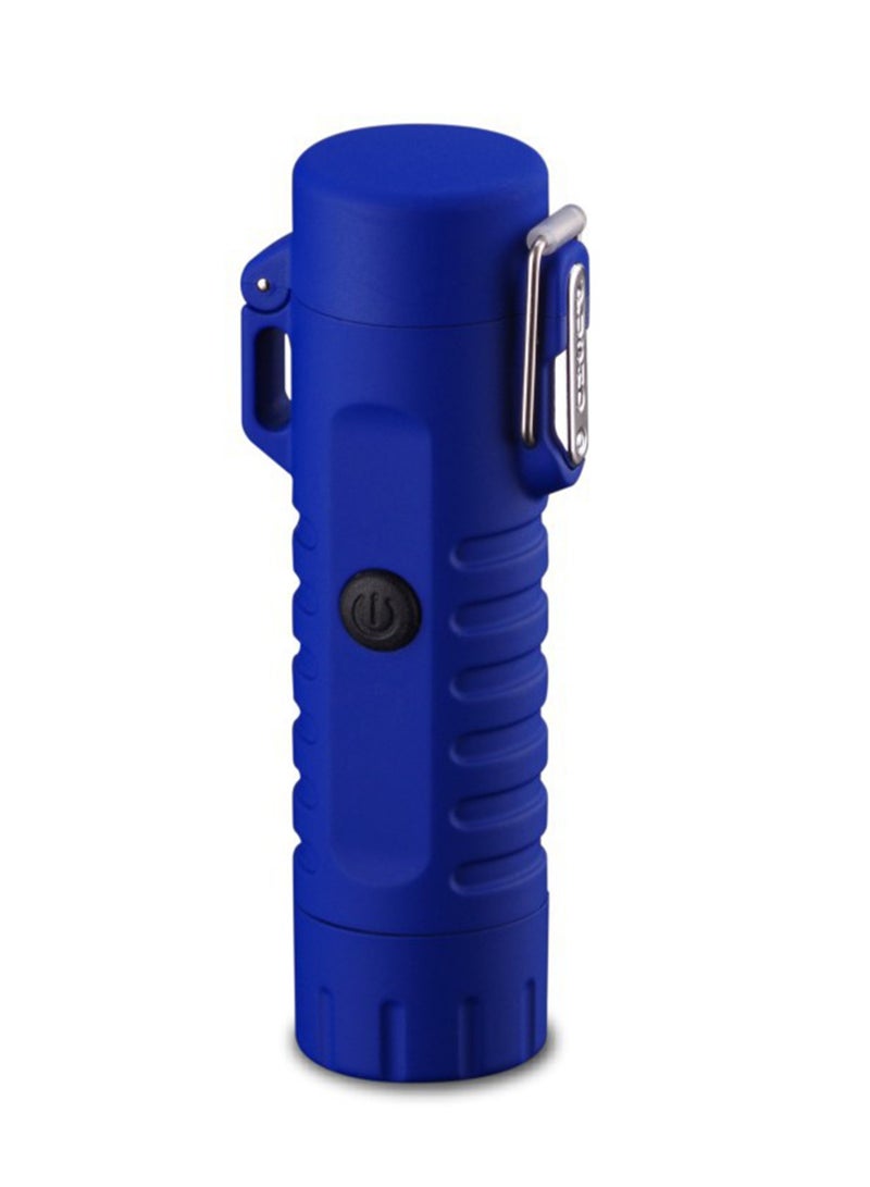 مصباح يدوي للتخييم في الهواء الطلق طويل الأمد محكم الغلق مقاوم للماء والرياح قابل لإعادة الشحن (أزرق) - Image 1