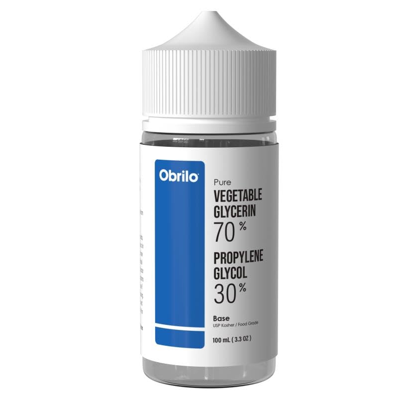 Obrilo Pure Vegetable Glycerin 70% & Propylene Glycol 30% - 100 mL (3.3 oz) Food Grade Base for DIY Applications - Image 1