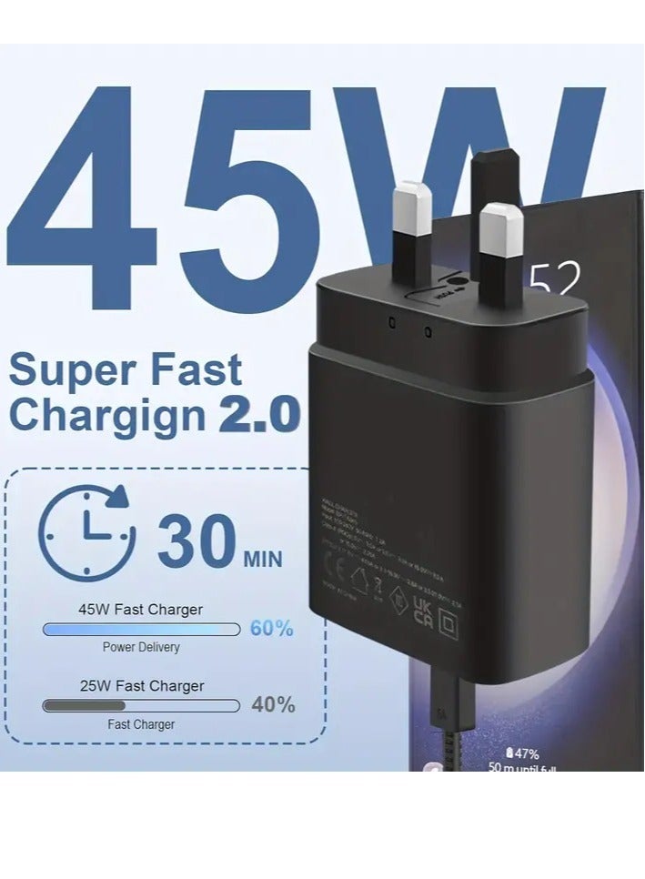 New 45W Super Fast Charger: USB-C Wall Adapter with 5A Cable for Samsung Devices - Image 3