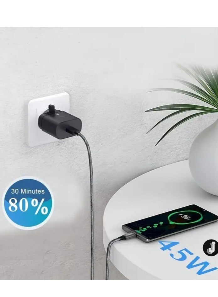New 45W Super Fast Charger: USB-C Wall Adapter with 5A Cable for Samsung Devices - Image 5
