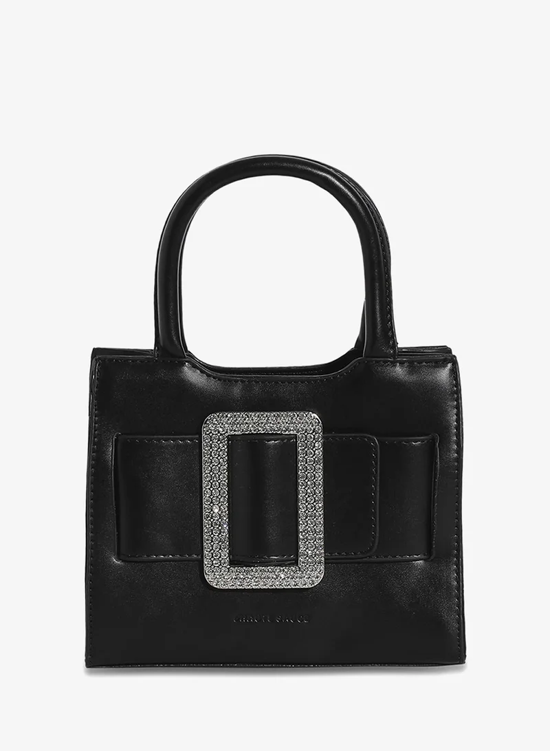 Haute Sauce Buckle Mini Handbag - Black