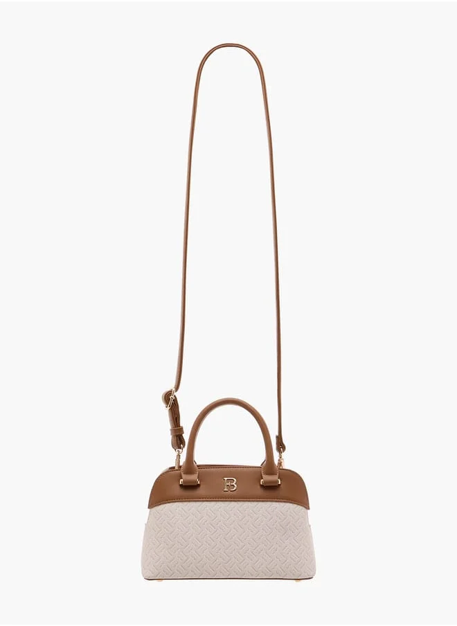 Flora Bella By Shoexpress Women Textured Tote Bag with Top Handles and Zip Closure