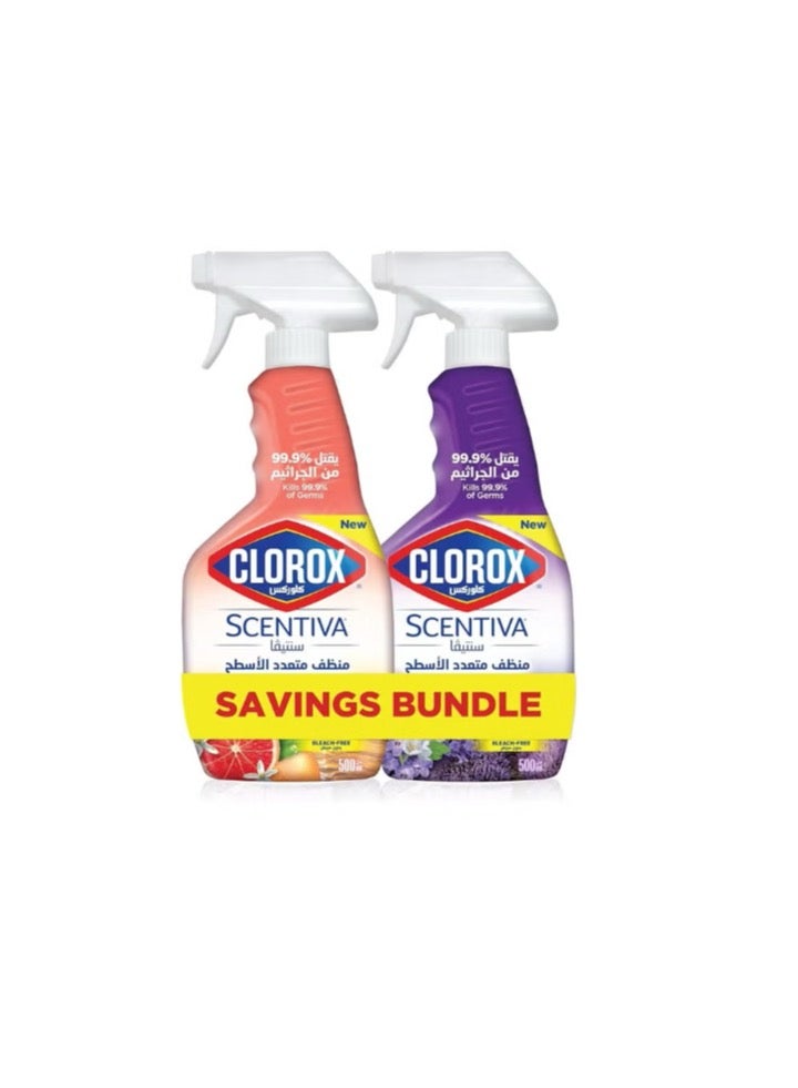 كلوركس عبوة بخاخ سينتيفا متعددة الاستخدامات من كلوركس ،(500مل+500مل )