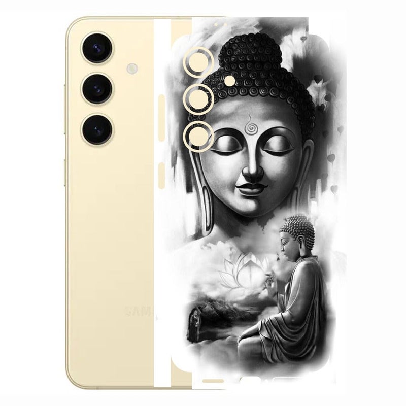 AtOdds - Compatible for Samsung Galaxy S24 Plus (5G) - Mobile Back Skin Sticker - Lamination - Back Screen Guard Protector Film Wrap (Coverage - Back+Camera+Sides) (Design - Buddha) - Image 1