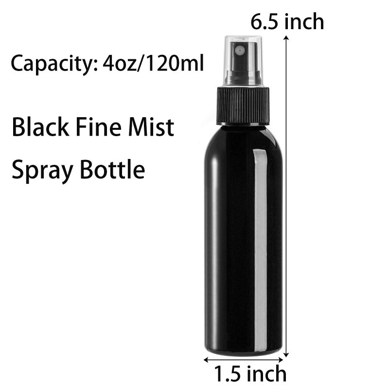 Topzea 30 Pack Black Empty Spray Bottles  4Oz Plastic Fine Mist Spraying Bottles Small Refillable Sprayer Liquid Containers Portable Misters With Cap Travel Bottle For Perfume  Cleaning  Essential Oil - Image 2