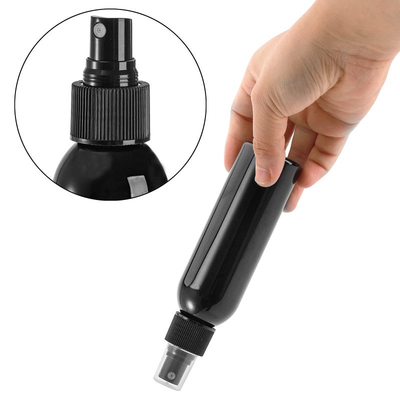 Topzea 30 Pack Black Empty Spray Bottles  4Oz Plastic Fine Mist Spraying Bottles Small Refillable Sprayer Liquid Containers Portable Misters With Cap Travel Bottle For Perfume  Cleaning  Essential Oil - Image 4