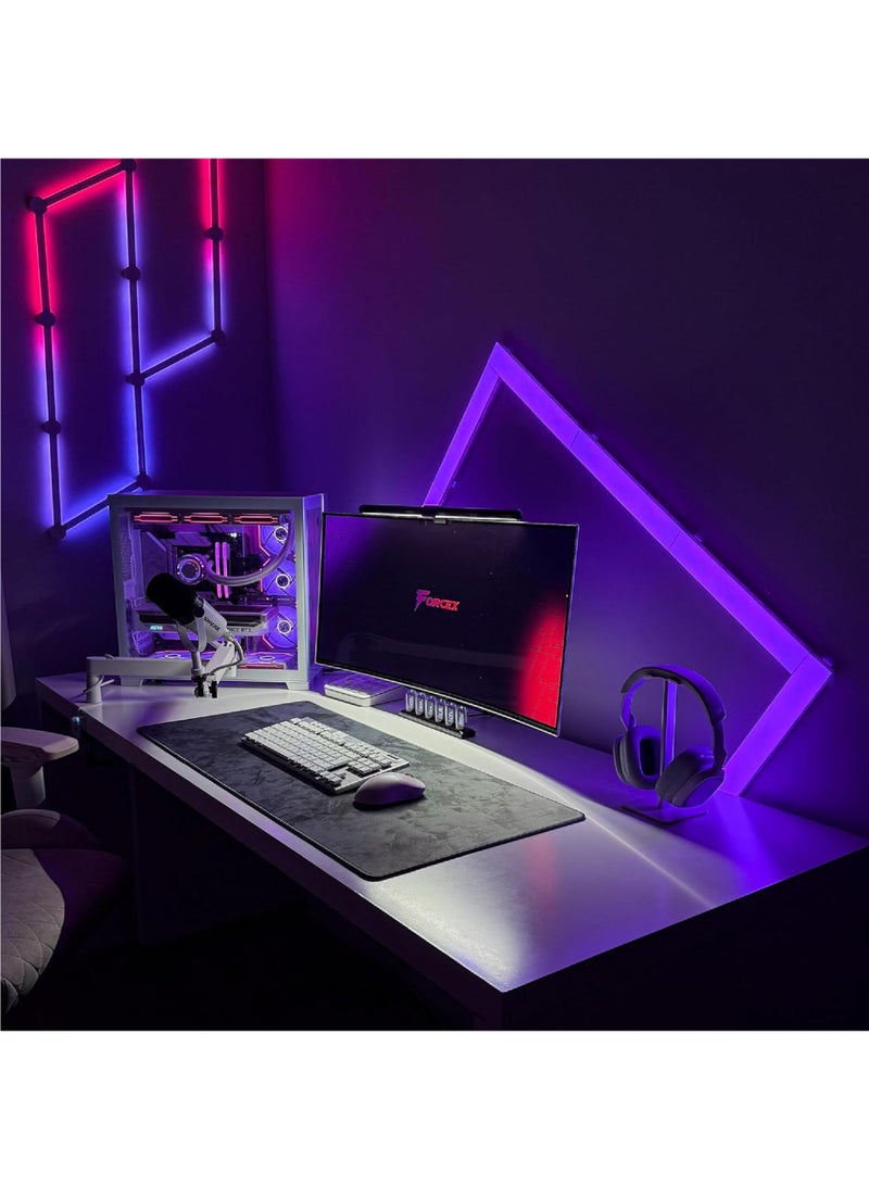 Rock Pow Signature Gray Gaming Mousepad – Waterproof, Large Extended, Non-Slip, Precision Surface, Durable Design for Gamers - Image 2