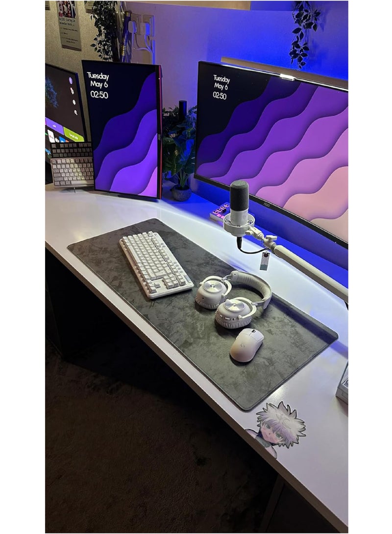 Rock Pow Signature Gray Gaming Mousepad – Waterproof, Large Extended, Non-Slip, Precision Surface, Durable Design for Gamers - Image 4