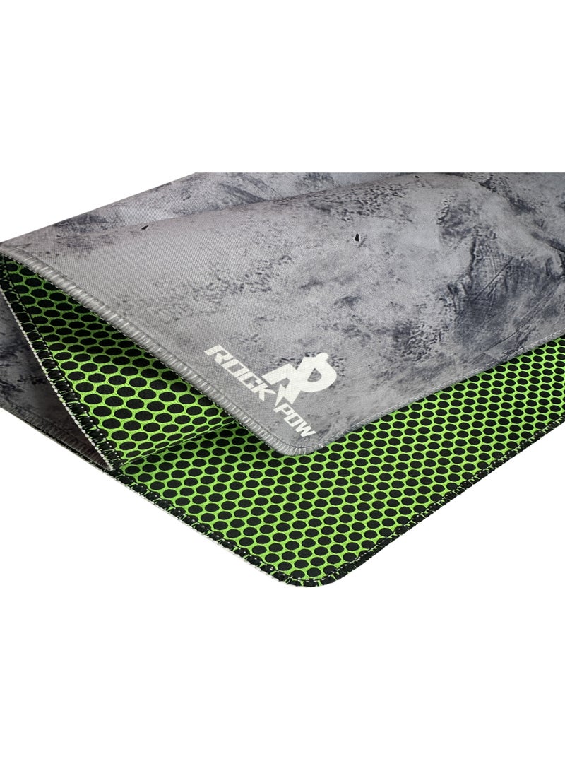 Rock Pow Signature Gray Gaming Mousepad – Waterproof, Large Extended, Non-Slip, Precision Surface, Durable Design for Gamers - Image 3