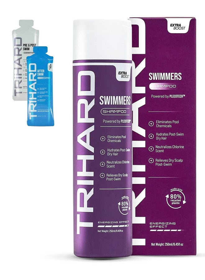 TRIHARD Swimmers Shampoo Extra Boost ; Removing Chlorine And Hard Water Negative Effects ; Specialized Swim Shampoo  - Image 1