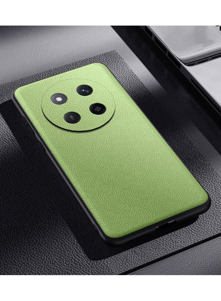 Luxury PU Leather Case Compatible with Honor X9c 5G,Back Cover Matte Silicone Full Protection Phone Case for Honor X9c