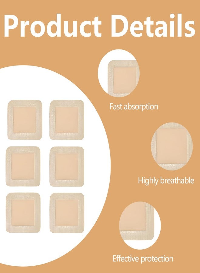 BdelrinQue 6PCS Hydrocolloid Bandage, Waterproof Dressing After Surgery for Bed Sore Care and Emergency Wound Dressing, Skin-Friendly and Gentle for Sensitive Skin, Home First Aid Essential - Image 3