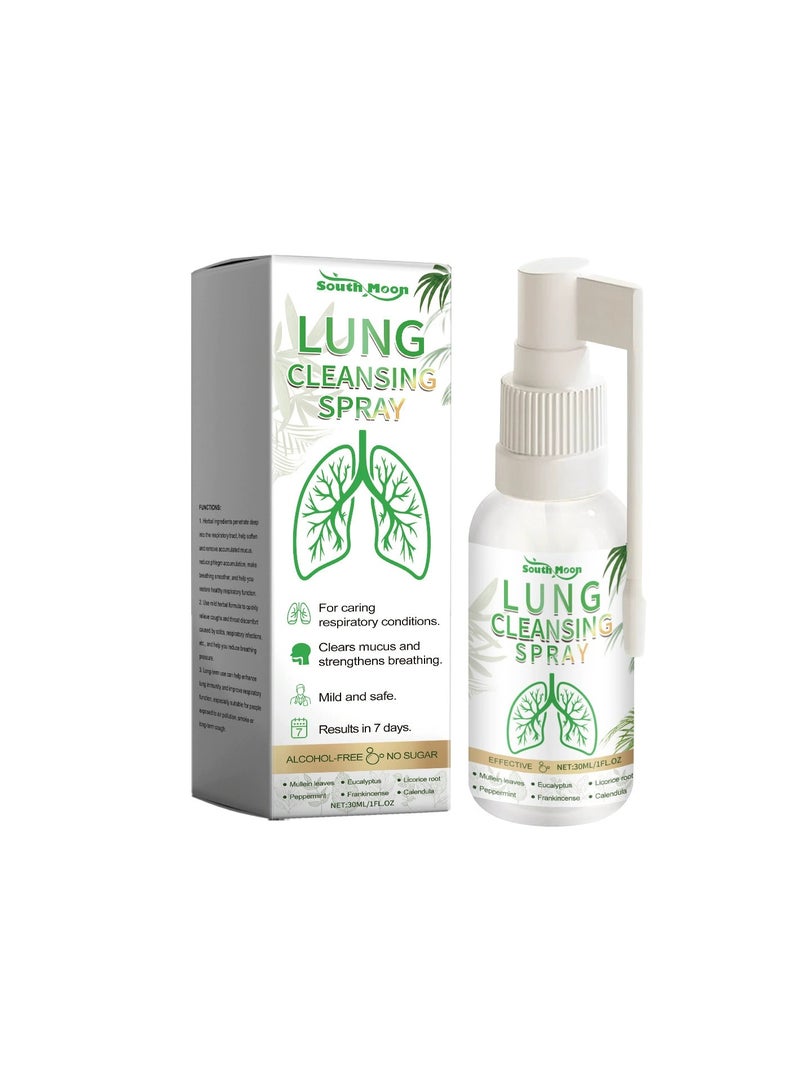 SYOSI Organic Herbal Lung Cleanse Spray, Natural Herbal Lung Essence, Lung Support Supplement for Immune Support,Detox & Respiratory Support  - Image 1