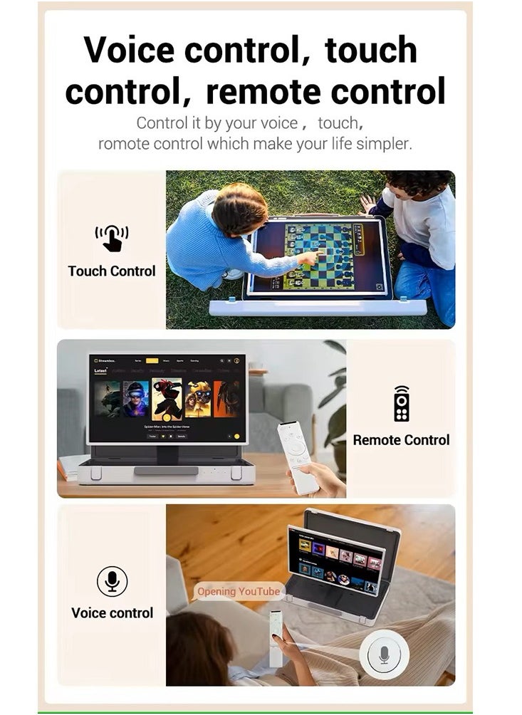 Generic - 27 inch Smart Touch Screen with Remote Control, Horizontal and Vertical View, Android 12, 128GB ROM, 8GB RAM, Briefcase Smart Screen - Image 1