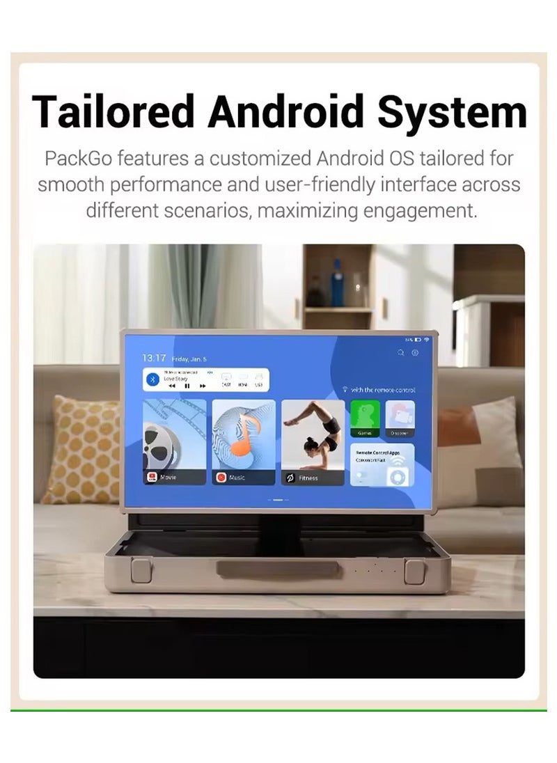 Generic - 27 inch Smart Touch Screen with Remote Control, Horizontal and Vertical View, Android 12, 128GB ROM, 8GB RAM, Briefcase Smart Screen - Image 1