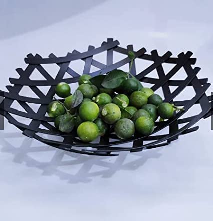Shelzi Wire Metal Geometric Round Fruits Vegetables Basket Fruit Basket Vegetable Basket for Kitchen Egg Basket Dining Table Basket for Fruits - Image 4