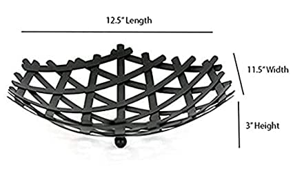 Shelzi Wire Metal Geometric Round Fruits Vegetables Basket Fruit Basket Vegetable Basket for Kitchen Egg Basket Dining Table Basket for Fruits - Image 2