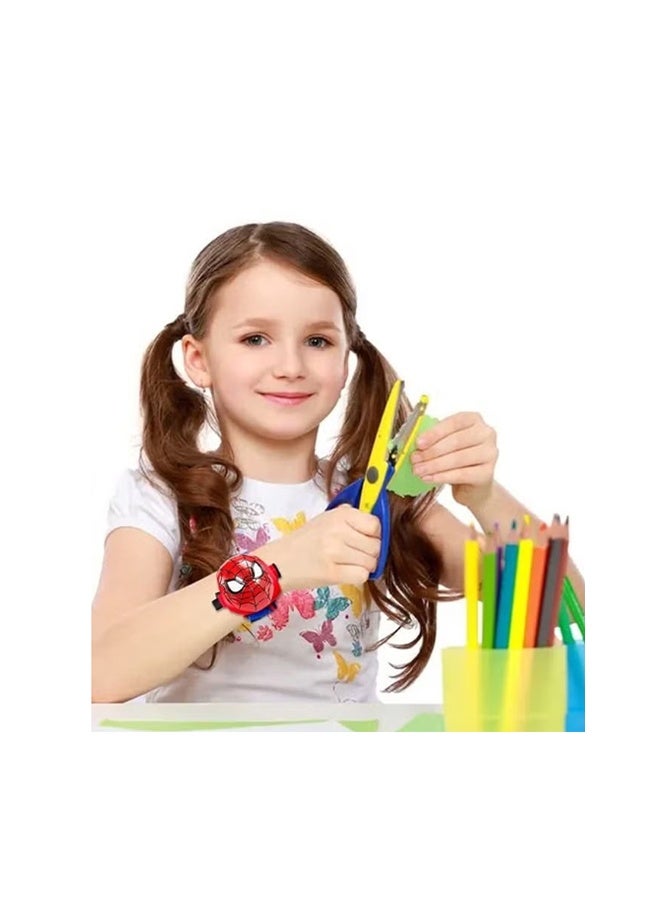 YJ Spiderman Kids Watch with 24 Spiderman Projection Pattern Cartoon Kids Digital Watch Toy with Adjustable Strap Projector Watch, 1 Piece - Image 5