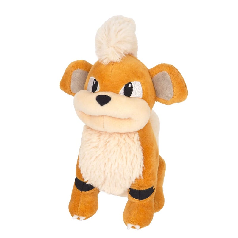 Sanei PP97 PokemonAll Star Collection Growlithe Plush, 7", Orange, Black