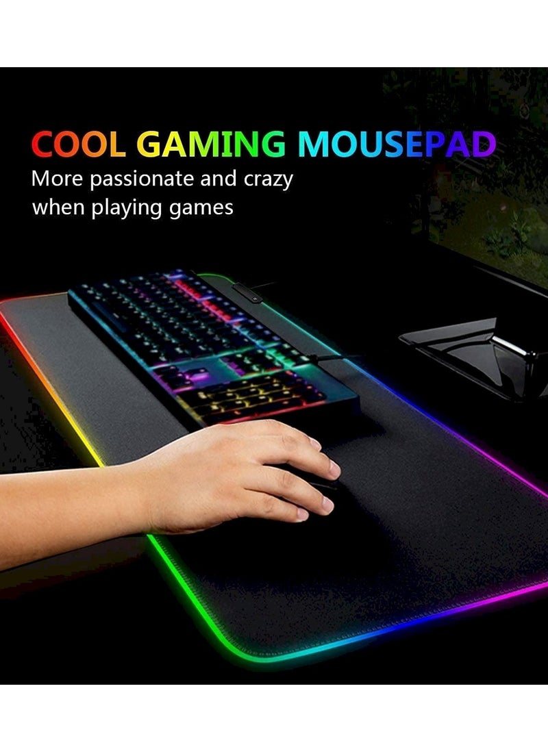 LED Light Mouse Pad - Model LED-01 - Large Size 800*300*4mm - Waterproof - 7 RGB Colors - Image 3