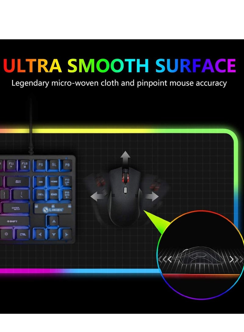 LED Light Mouse Pad - Model LED-01 - Large Size 800*300*4mm - Waterproof - 7 RGB Colors - Image 4