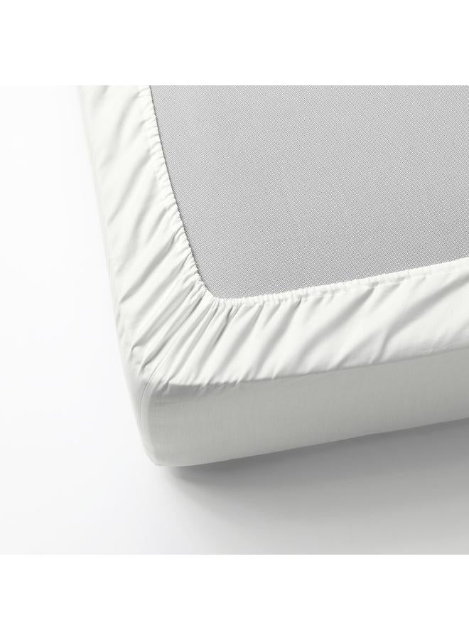 erorex Fitted sheet, white, 140x200 cm - Image 5