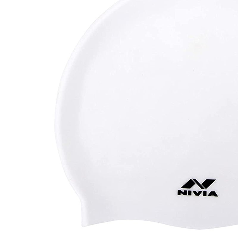 Nivia Classic Swimming Cap (Free Size) Elastic Silicone Waterproof Suitable for Long Hair Pool Swim Cap Unisex - Image 3