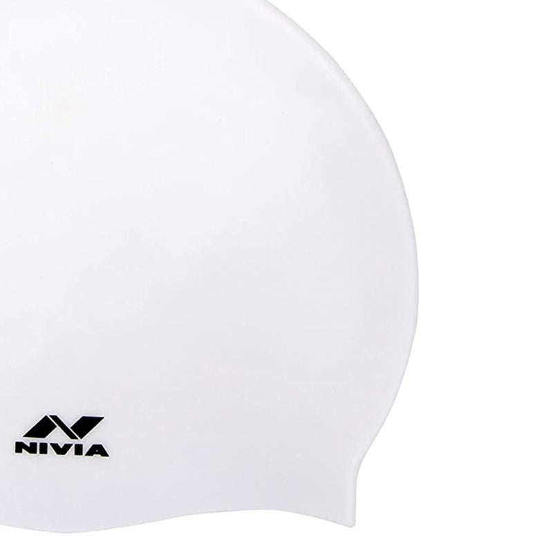 Nivia Classic Swimming Cap (Free Size) Elastic Silicone Waterproof Suitable for Long Hair Pool Swim Cap Unisex - Image 4