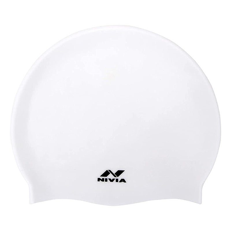 Nivia Classic Swimming Cap (Free Size) Elastic Silicone Waterproof Suitable for Long Hair Pool Swim Cap Unisex - Image 2