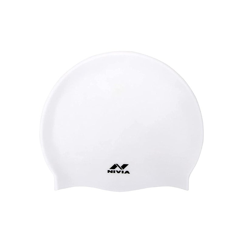 Nivia Classic Swimming Cap (Free Size) Elastic Silicone Waterproof Suitable for Long Hair Pool Swim Cap Unisex - Image 1