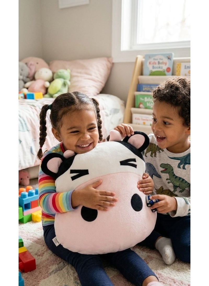 Cushion Premium Cow Pattern, Breathable 100% Cotton Fabric, Anti‑Allergic Filling for Sensitive Skin   Cushion Soft Cow Plush, Child‑Safe Materials, Durable Stitching for Everyday Use   Cushion Cute Cow Character, Cozy Support for Sleeping, Reading, and Nursery Decor - Image 1